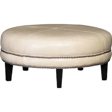Transitional Table Ottoman with Nail Head Trim